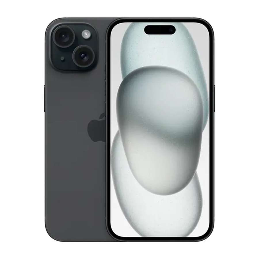 Iphone 15 đen mặt trước và mặt sau